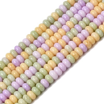 Cracked Opaque Glass Beads Strand GLAA-D306-A05-1