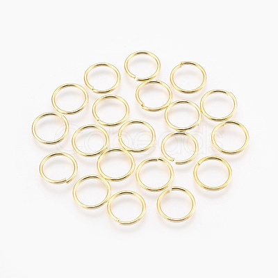 Brass Open Jump Rings KK-J0CPE-12mm-G-FF-1