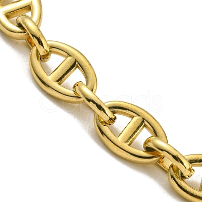 Ion Plating(IP) 304 Stainless Steel Oval Link Chain Bracelets BJEW-D030-11A-G-1