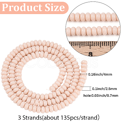3Starnds Opaque Spray Painted Glass Beads GLAA-PA0001-35D-1