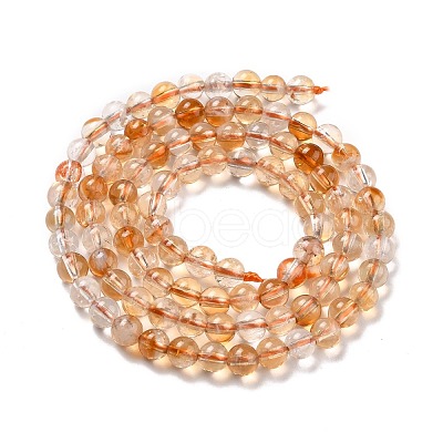 Natural Citrine Bead Strands G-P466-01E-1