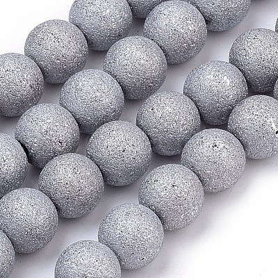 Electroplate Glass Bead Strands EGLA-S134-8mm-08-1