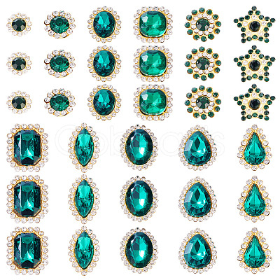 100Pcs Teardrop/Heart/Star Sew on Rhinestones GACR-TA0001-07C-1