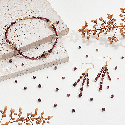150Pcs 3 Styles Natural Garnet Beads G-GA0001-86-1