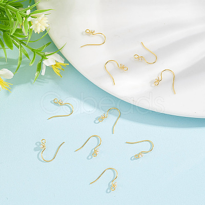 10Pcs 925 Sterling Silver with Clear Cubic Zirconia Earring Hooks FIND-GO0002-58-1