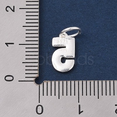 Number Series 925 Sterling Silver Charms STER-Q002-01F-1