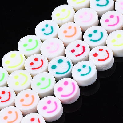 Handmade Polymer Clay Bead Strands CLAY-T020-28-1