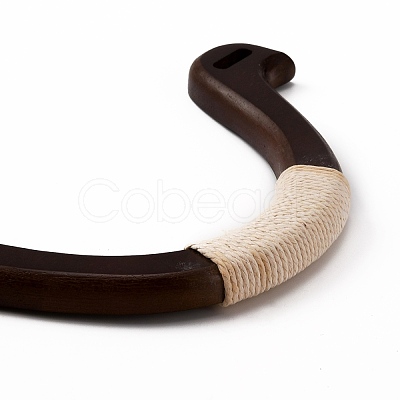 Jute Cord Braided Wood Bag Handles DIY-WH0304-279-1