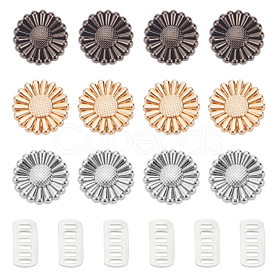 12 Sets 3 Colors Alloy Buckle Clips FIND-WR0006-06-1