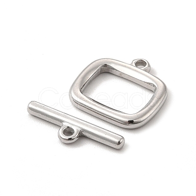 Non-Tarnish 304 Stainless Steel Toggle Clasps STAS-F290-02P-1