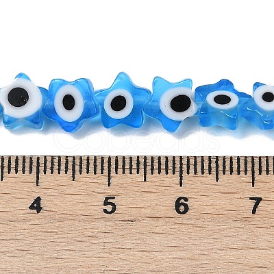Handmade Evil Eye Lampwork Beads Strands LAMP-G166-02D-1