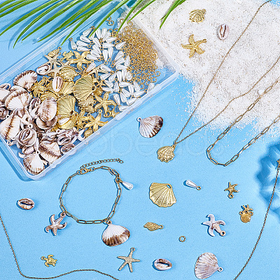 DIY Ocean Necklaces/Bracelets Making Kits DIY-SP0006-30-1