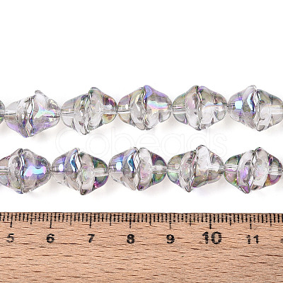 Electroplate Transparent Glass Beads Strands X1-EGLA-N020-03I-1
