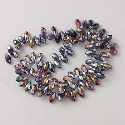 Transparent Facted Glass Beads GLAA-WH0031-58A-1