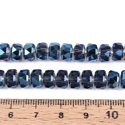 Electroplate Transparent Glass Beads Strands X-EGLA-N022-04A-D05-1