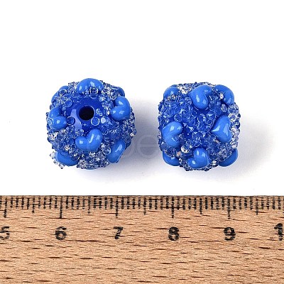 Opaque Acrylic & Transparent Resin Rhinestone Beads SACR-Q005-02A-1