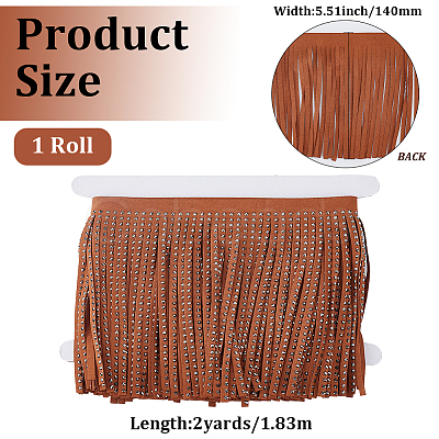 PU Imitation Leather Tassel Ribbon DIY-GF0013-45A-1
