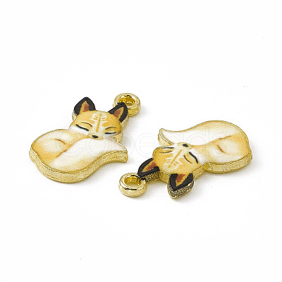 Painted Alloy Pendants PALLOY-P288-05G-01-1