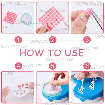 1 Bag Letter & Number PP Plastic Cookie Stamps DIY-SC0033-88-1