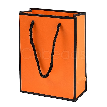 Rectangle Paper Bags with Twisted Rope Handles CARB-L011-01A-02-1