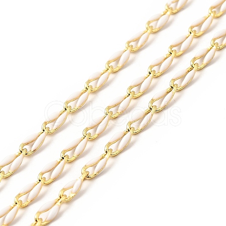 Brass Enamel Curb Chains CHC-C003-13G-02-1