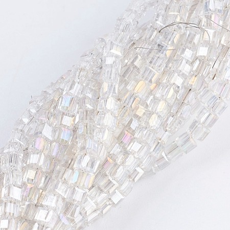 Electroplate Glass Beads Strands EGLA-F121-AB-A02-1