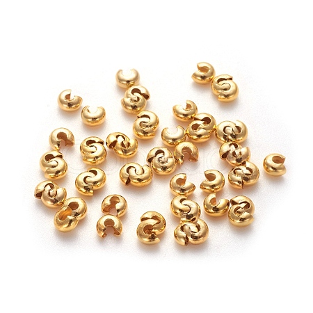 Iron Crimp Beads Covers IFIN-H029-G-1