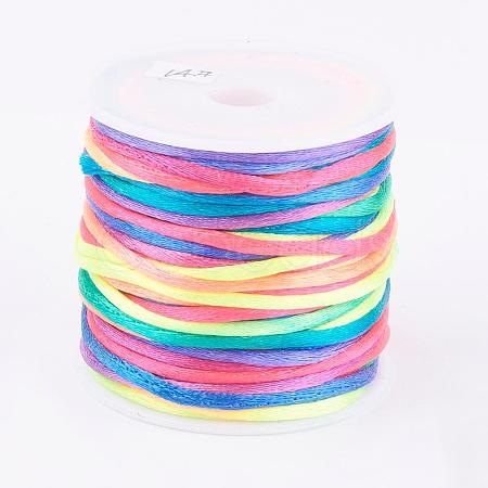 Nylon Satin Rattail Cords NWIR-L006-1mm-14-1