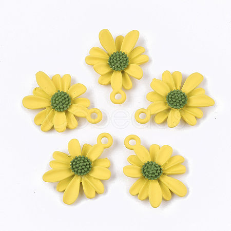 Spray Painted Alloy Pendants X-PALLOY-N0147-04D-1
