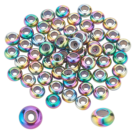 60Pcs Ion Plating(IP) 201 Stainless Steel Beads STAS-PH0004-42-1
