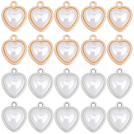 40Pcs 2 Colors Rack Plating Alloy Pendants FIND-SC0023-05-1
