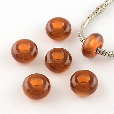 Imitation Cat Eye Resin European Beads RPDL-S001-05-1