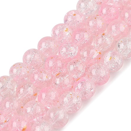 Baking Paint Crackle Glass Bead Strands LS-DGLA-R053-03E-A-1