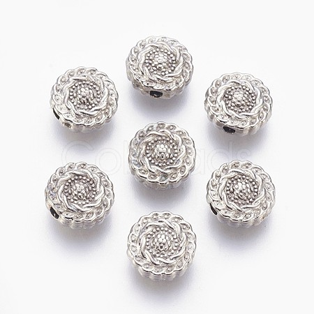 Tibetan Style Alloy Beads X-TIBEB-R022-P-FF-1