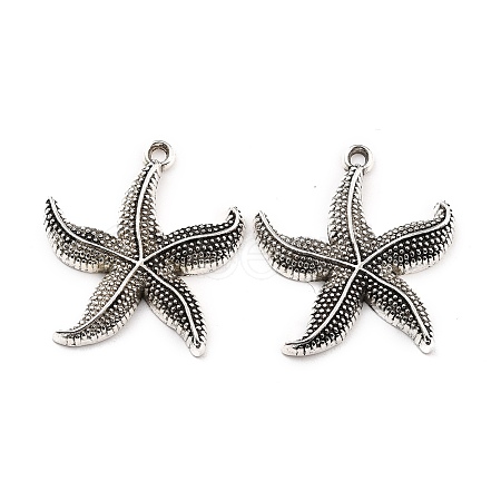 Tibetan Style Alloy Starfish/Sea Stars Pendants LS-TIBEP-Q041-119AS-NR-1