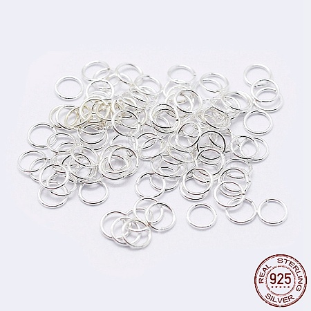 925 Sterling Silver Open Jump Rings STER-F036-02S-1x4mm-1