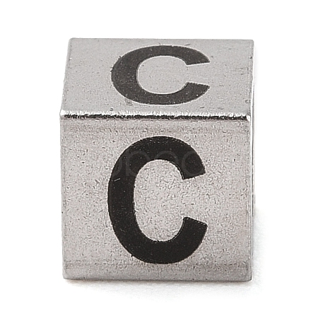 Tarnish Resistant 201 Stainless Steel European Beads STAS-M058-01C-P-1