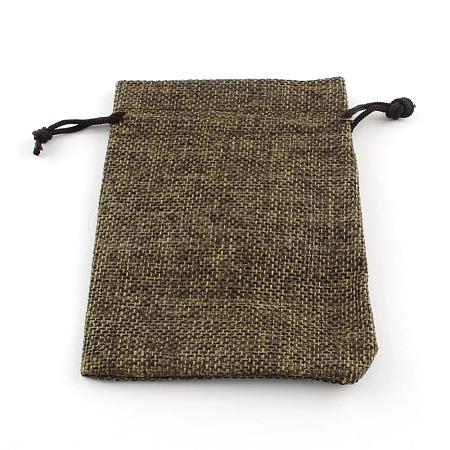Burlap Packing Pouches Drawstring Bags ABAG-Q050-13x18-05-1
