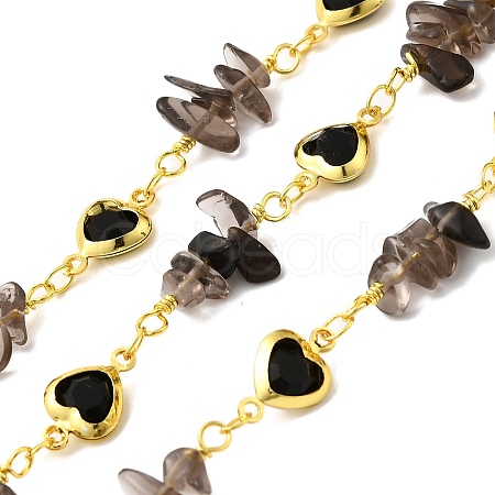 Handmade Brass Heart Link Chains CHC-L053-03G-1