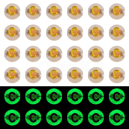 50G Luminous Transparent Acrylic Beads OACR-TAD0001-01C-1