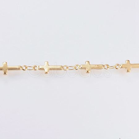 3.28 Feet Ion Plating(IP) Handmade 304 Stainless Steel Bar Link Chains X-STAS-G038-21G-1