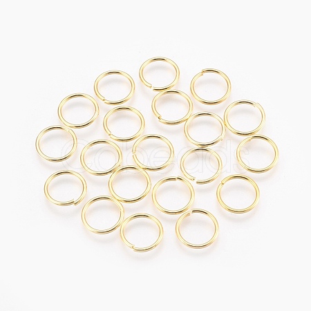 Brass Open Jump Rings KK-J0CPE-12mm-G-FF-1