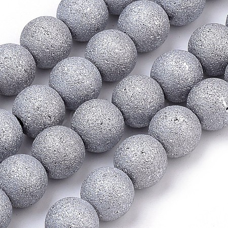 Electroplate Glass Bead Strands EGLA-S134-8mm-08-1