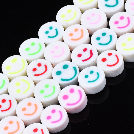 Handmade Polymer Clay Bead Strands CLAY-T020-28-1
