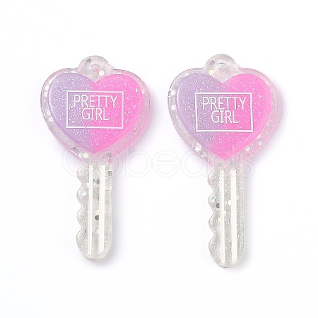 Two Tone Resin Big Pendants RESI-Z001-01C-1