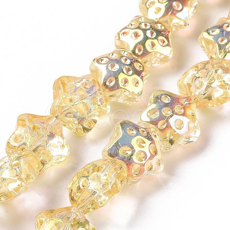 Transparent Electroplate Glass Beads Strands LS-GLAA-C025-01B-1