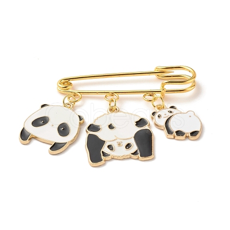 Panda Charm Enamel Brooch Pin JEWB-BR00063-01-1