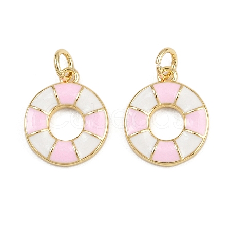 Brass Enamel Charms KK-L240-29G-01-1