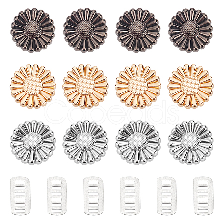 12 Sets 3 Colors Alloy Buckle Clips FIND-WR0006-06-1