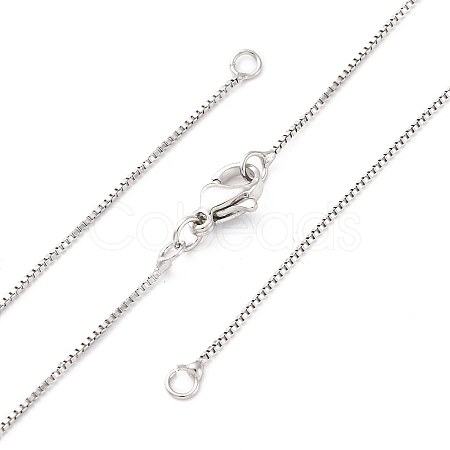 0.9MM Brass Box Chain Necklace Making NJEW-D302-77P-1
